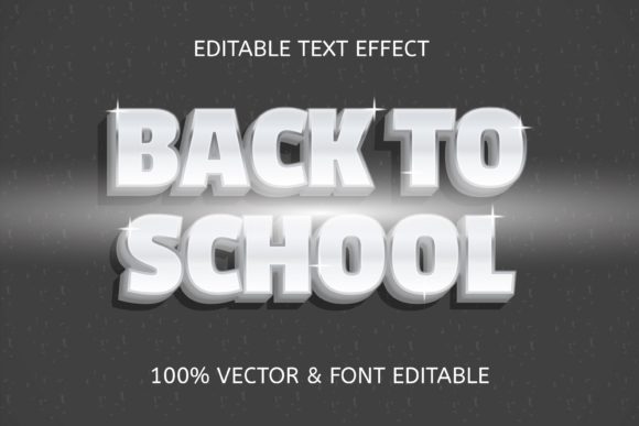 Back to School Color Silver Text Effect: A Versatile Vector Resource for Design Projects