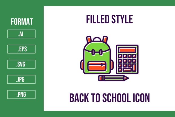 Back to School Filled Icon Set for Digital Projects