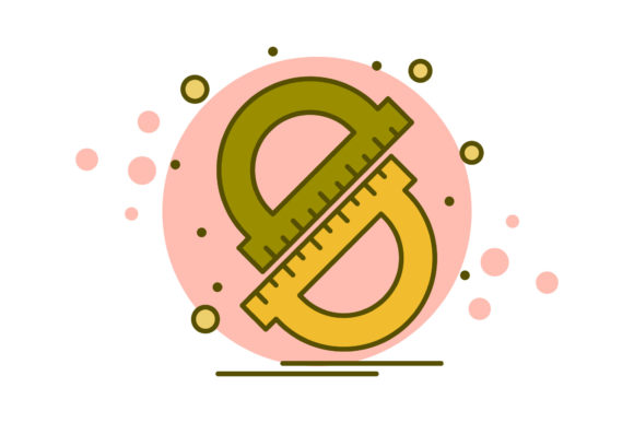 Back to School Ruler Arc Bubble