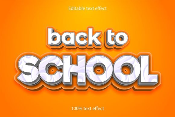 Back to School Texture Text Effect