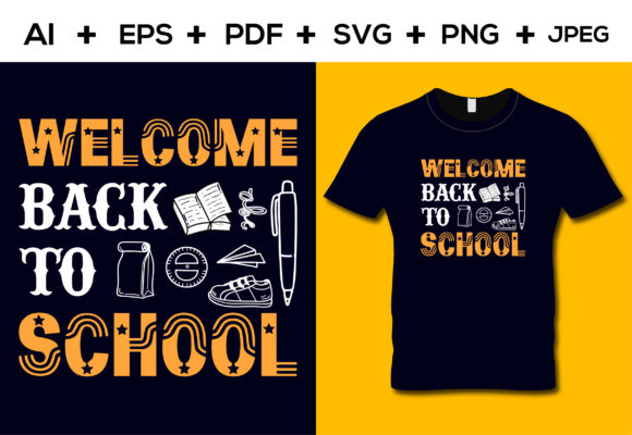 Welcome Back to School T‑shirt Design